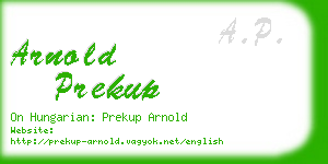 arnold prekup business card